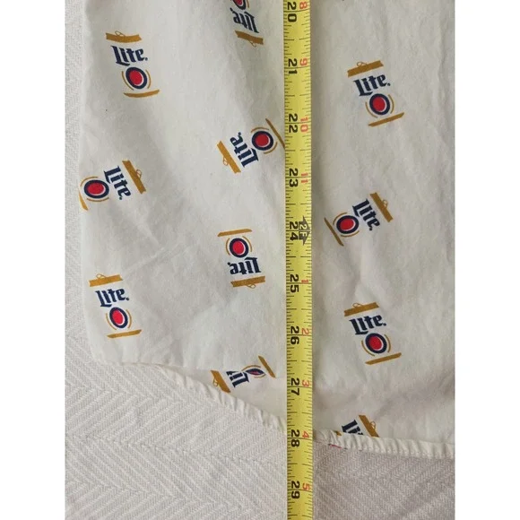 Miller Lite Beer Can Print Button Up Short Sleeve Shirt Men's Medium - Picture 7 of 8